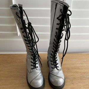 Silver boots